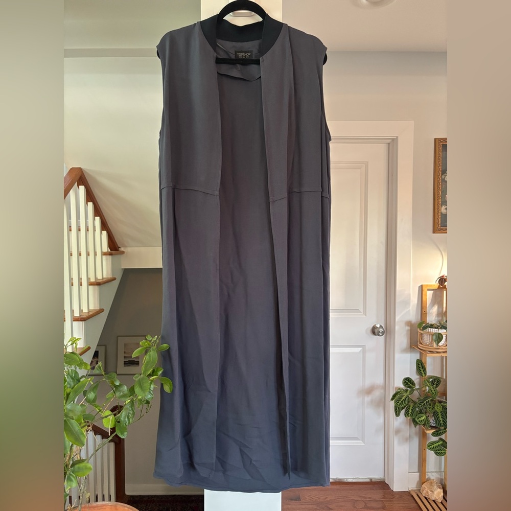 Topshop Charcoal Textured Fabric